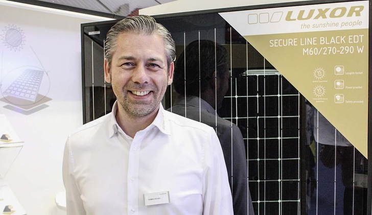 Thomas Dessoi from German based  Luxor Solar is reporting strong demand. - © HS
