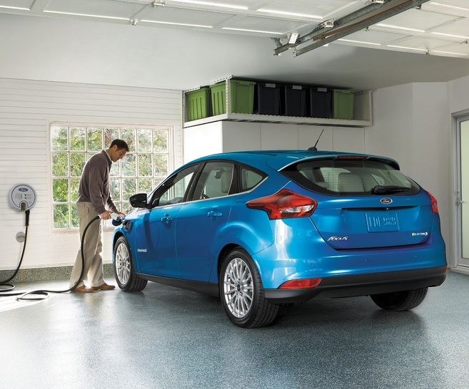 Ford Focus Electric can be charged with a wallbox or a home socket in your garage or you can fast charge the electric car at public stations. - © Ford

