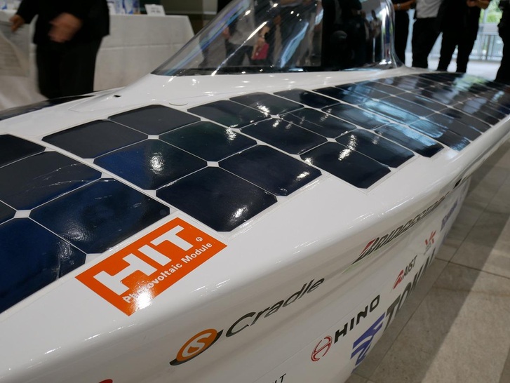 First time new HIT back contact cells  of Panasonic with a record efficiency of 24.1 percent were used for the solar racing cars. - © Panasonic
