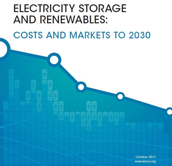 In a new report IRENA predicts sharply declining costs for energy storage within the next years. - © IRENA
