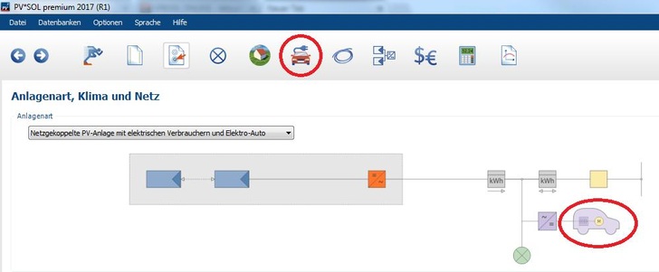 In the new version the user can select their electric car from the database. - © Valentin Software
