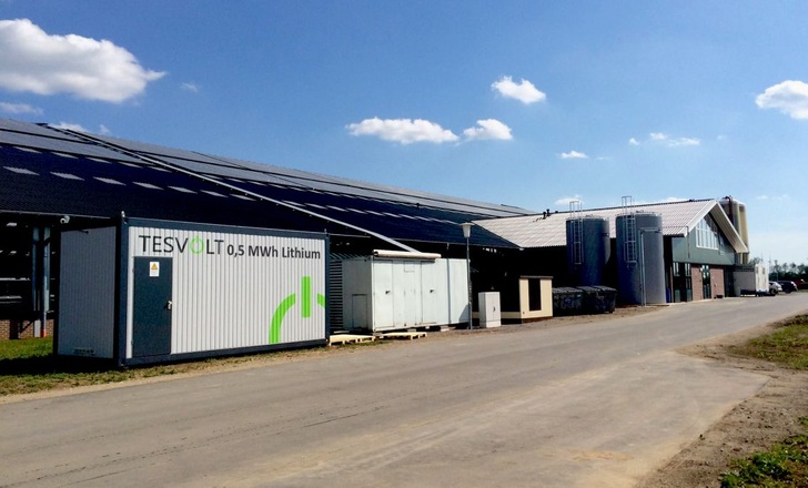 This large storage container stations provides up to 500 kWh. - © Tesvolt
