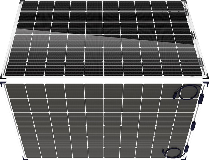 The bifacial modules absorb solar radiation from both sides. - © Trina Solar
