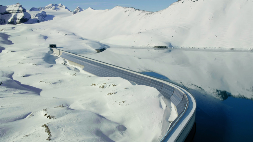 Swiss regulations require that green power plants be built on existing infrastructure such as a hydroelectric power plant.