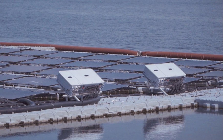 Huawei inverters are installed on the offshore floating PV plant.