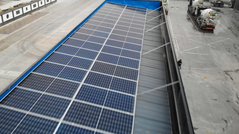 The solar panels integrated into the station roof contributes significantly to the power required for operation.