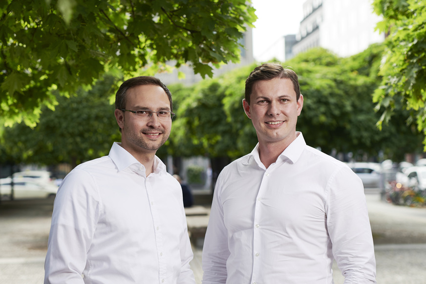Tesvolt’s founders Daniel Hannemann (left) and Simon Schandert.