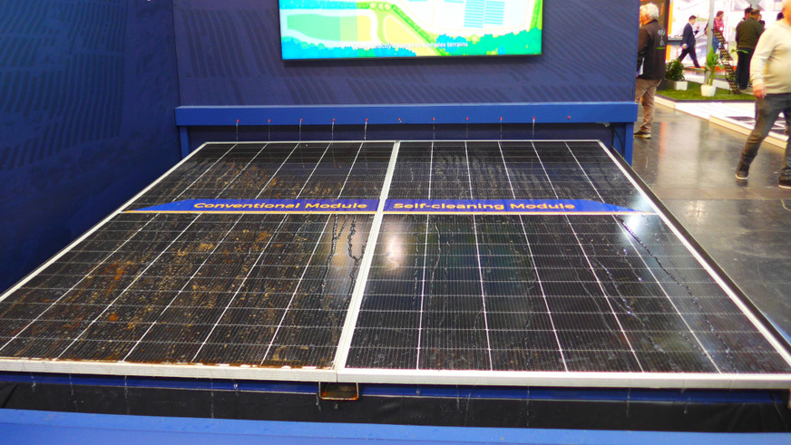 Self-cleaning solar panels from DAS Solar.