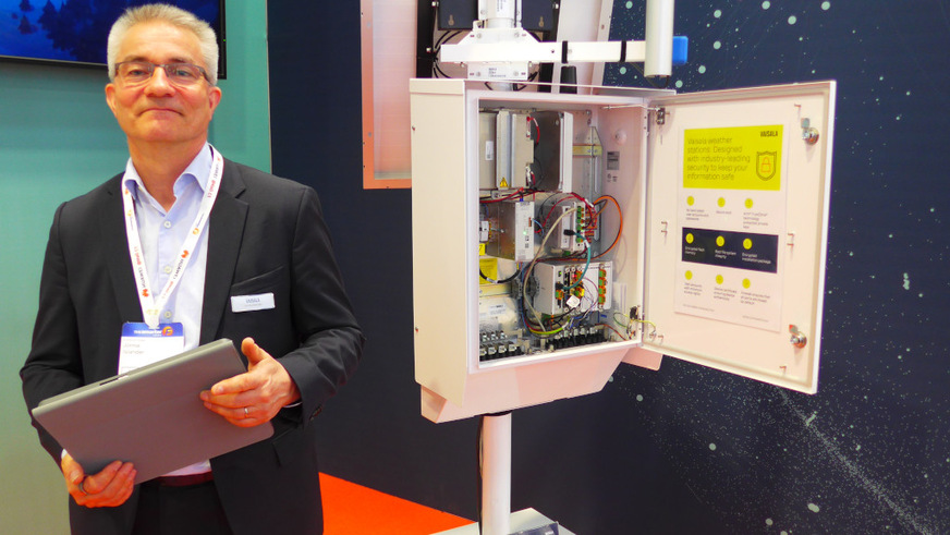 Jorma Islander of Vaisala presented the AWS810SE, a purpose-built automatic weather station for solar resource assessments and ensuring operational efficiency of PV plants.