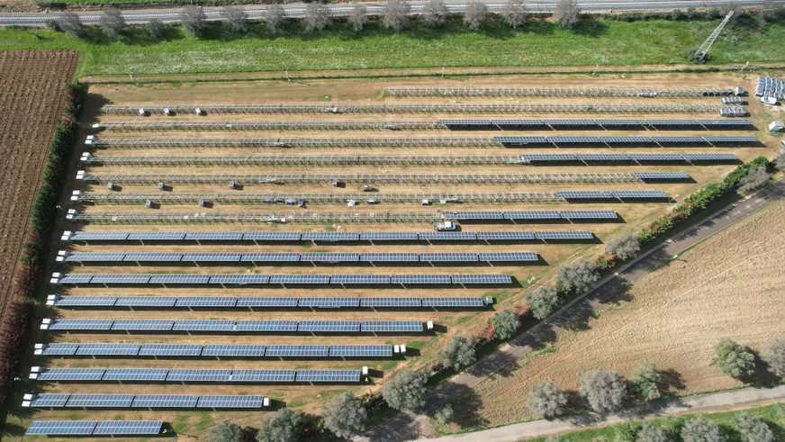 A bird‘s-eye view of the solar plant&nbsp;in Francavilla
