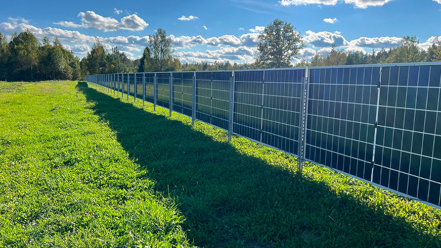 The Starini solar park in Latvia
