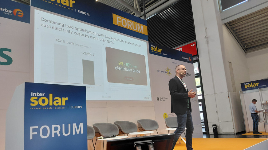 coneva CEO Frank Blessing during his Intersolar Forum presentation