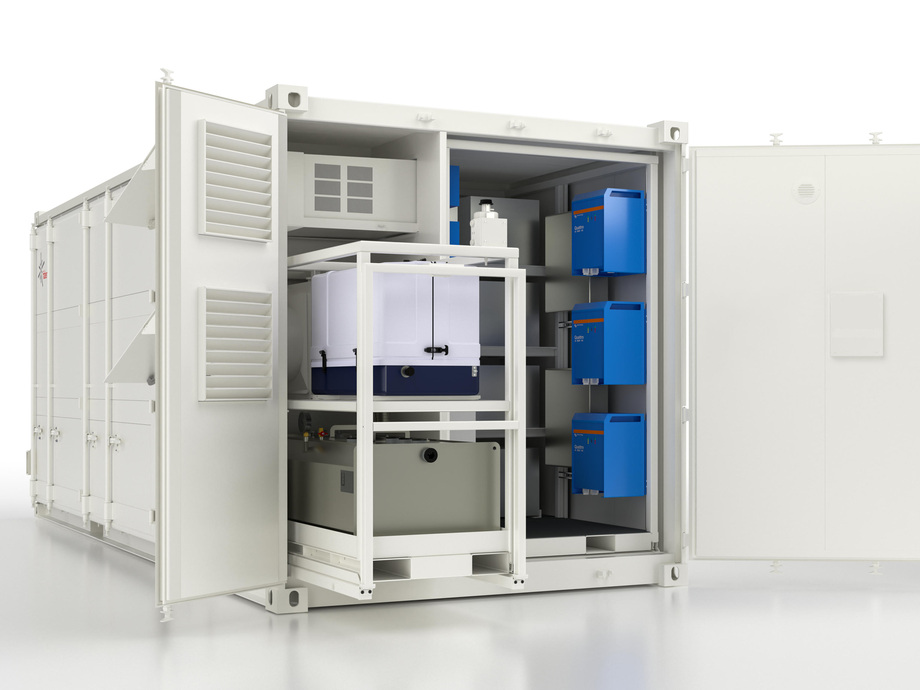 Mobile containerbased power supply and storage pv Europe