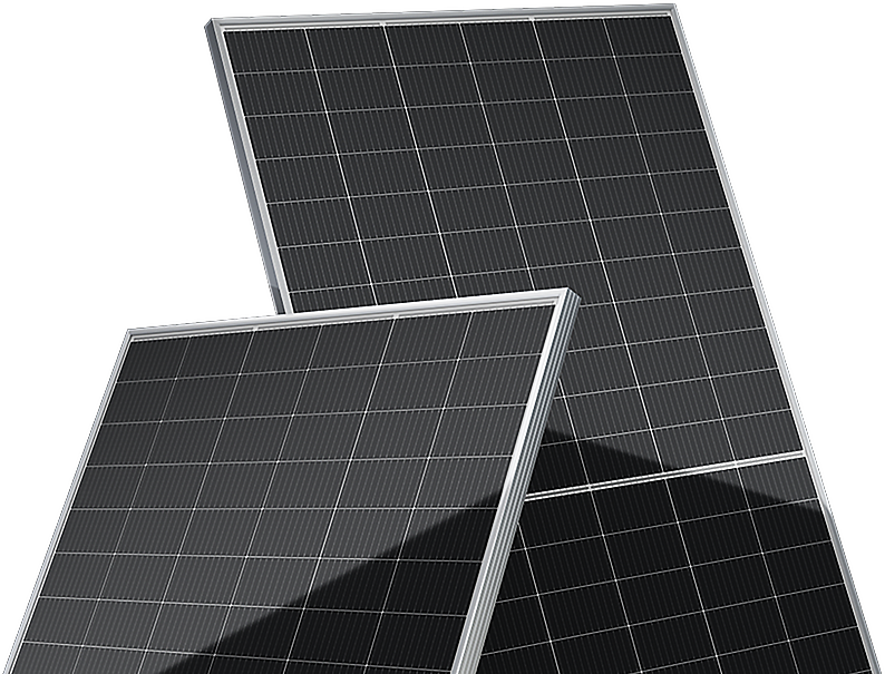 Solar modules: - A set of highly efficient solar modules with 210mm wafers