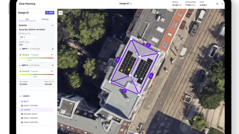 Autarc brings PV module planning in 2D and 3D