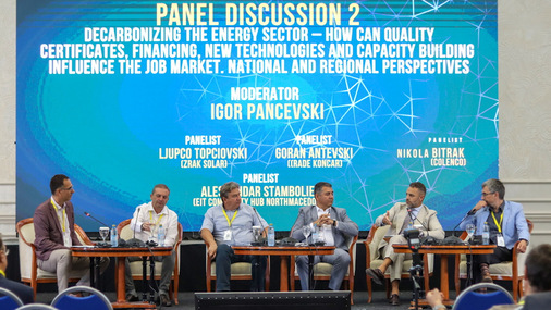 Second panel discussion, Solar Conference of the Macedonian Solar Energy Association in Skopje.