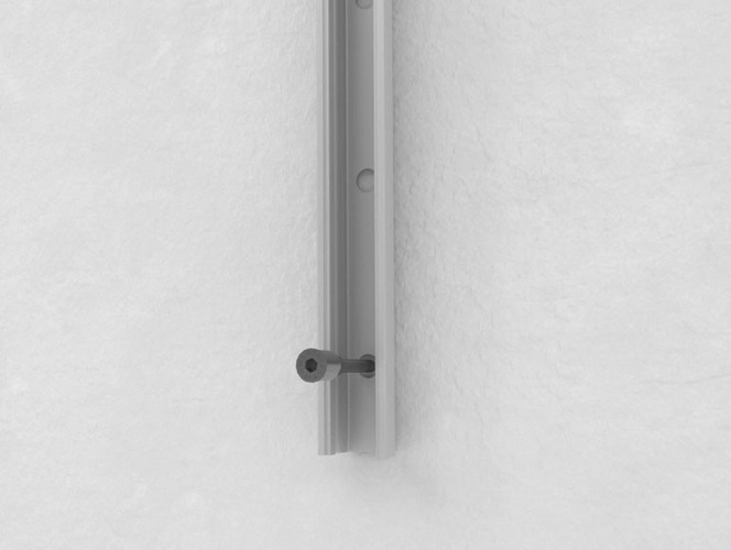 K2 WallPV PerfoRail with RDS-CA spacer screw from Reisser - © K2 Systems K2 WallPV PerfoRail with RDS-CA spacer screw from Reisser - © K2 Systems