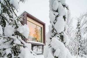 Artic TreeHouse Hotel in winter.