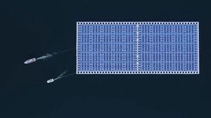 French based Ciel Terre provides the swimming pontoons for the floating system. - © Ciel et Terre
French based Ciel Terre provides the swimming pontoons for the floating system. - © Ciel et Terre