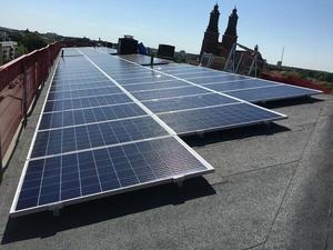PV rooftop installation in Sweden.