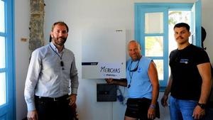 Pulse neo enrgy storage systems are also installed in two yacht harbours and the harbor offices of Kythnos.