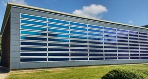 Organic facade of Heliatek at Engie`s research center.