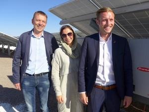 Benjamin Fischer, Andrea Schartner and Walter Stockinger of Fronius.