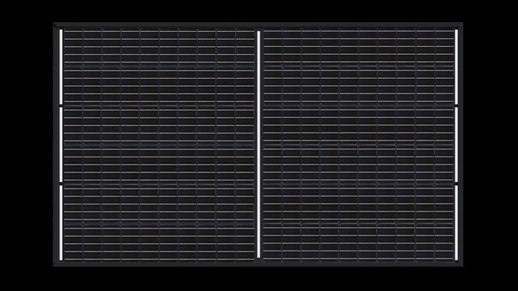 The all-black half-cell solar module has a rated output of 320. - © Sharp
