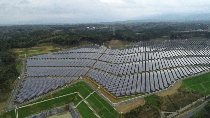 Kuwabarajo Mega Solar No.4 solar park is located in Izumi in the Kyushu Kagoshima Prefecture/Japan.