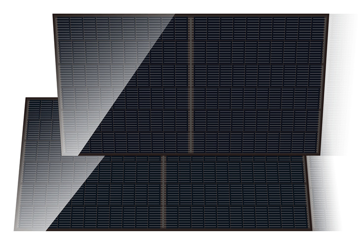 The all-black design allows easy integration of the modules into existing rooftops.