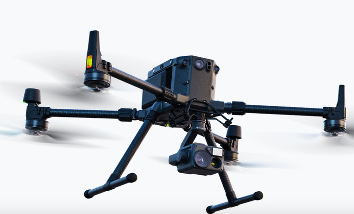 The M300 RTK can carry up to three payloads simultaneously. - © DJI
