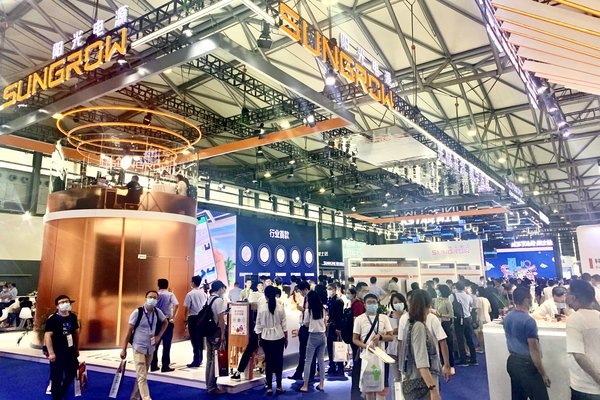 Sungrow's booth at this year's SNEC that just concluded in Shanghai.