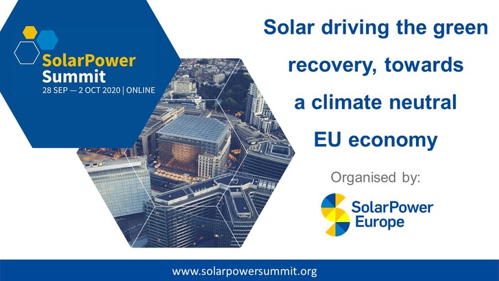 This year's Solar Power Summit will take place as an online event from 28 September to 2 October.