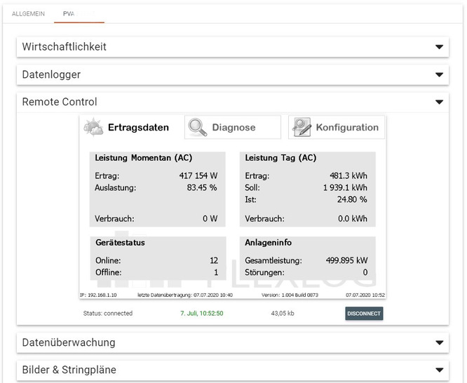 Also available in English, the portal is compatible with the PL series Plexlog data loggers and a dozen other data loggers. - © Plexlog
