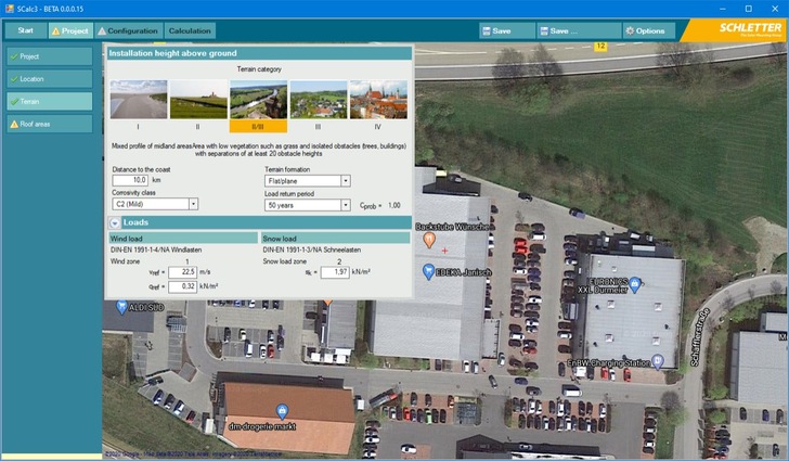 The Schletter Configurator has the world's most comprehensive load calculation database.