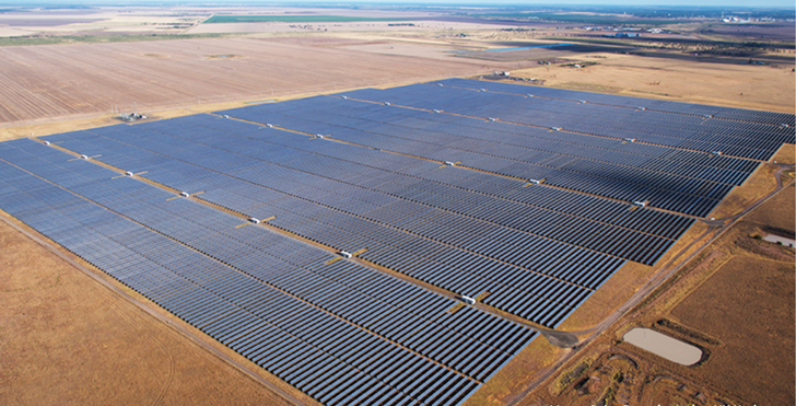 The 70-megawatt Moree solar park in New South Wales in Australia.
