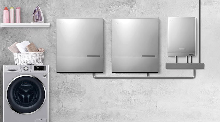 Two battery systems can be cascaded and enable flexible storage capacities from 14 to 19.6 kilowatt hours.