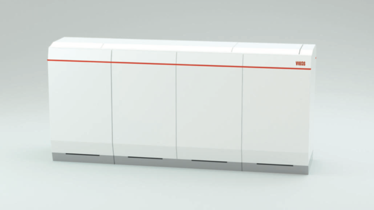The unit is scalable from 18 to 96 kilowatt hours and is supplied ready for connection.