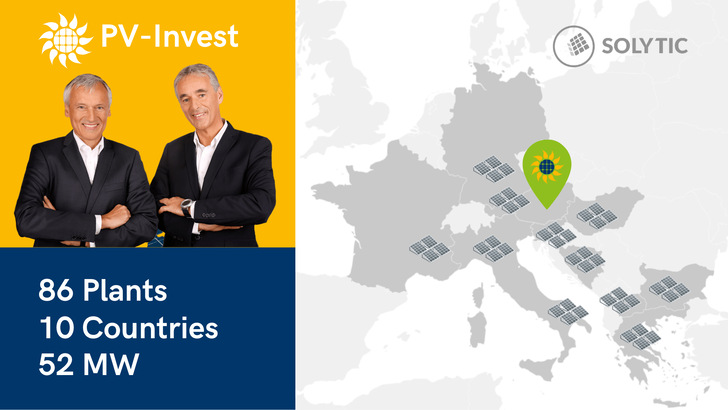 PV-Invest will move its entire portfolio of 52 megawatts distributed over 86 PV systems with 14 different data loggers in 10 countries into one central monitoring system. - © Solytic
