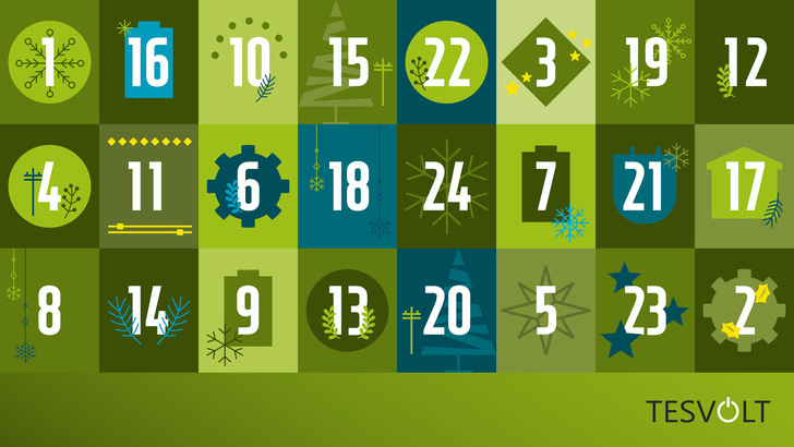 Helps to pass the time until the holidays: the Tesvolt advent calendar.