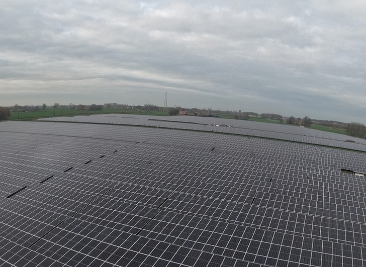Solar park in Zwolle/Netherlands with 16.3 MW., that was grid connected in December.