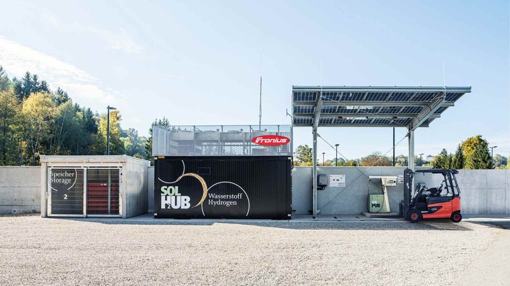 The Fronius Solhub is a complete turnkey solution for decentralised hydrogen production, storage and supply. - © Fronius
