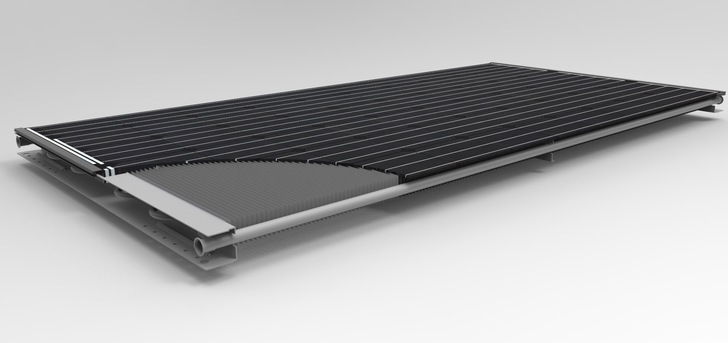 On the face of it, the Triple Solar Panel looks like a normal solar panel without edges or clamps. - © Triple Solar

