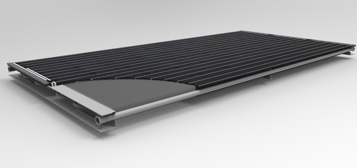On the face of it, the Triple Solar Panel looks like a normal solar panel without edges or clamps.