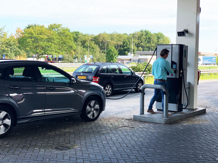 EVBox Troniq50 installed by TSG at fuel stations throughout the Netherlands