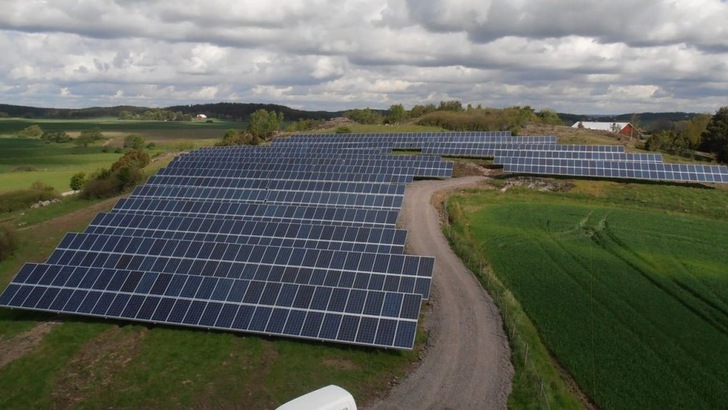 Solar park near Norrkoping/Sweden. Svensk Solenergi calls for easier permissions for large-scale ground mounted installations.