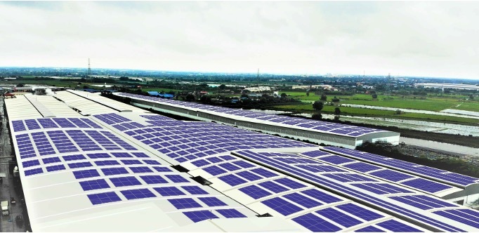 A rendering of the solar power system as it will look once it is completed. - © Sharp
