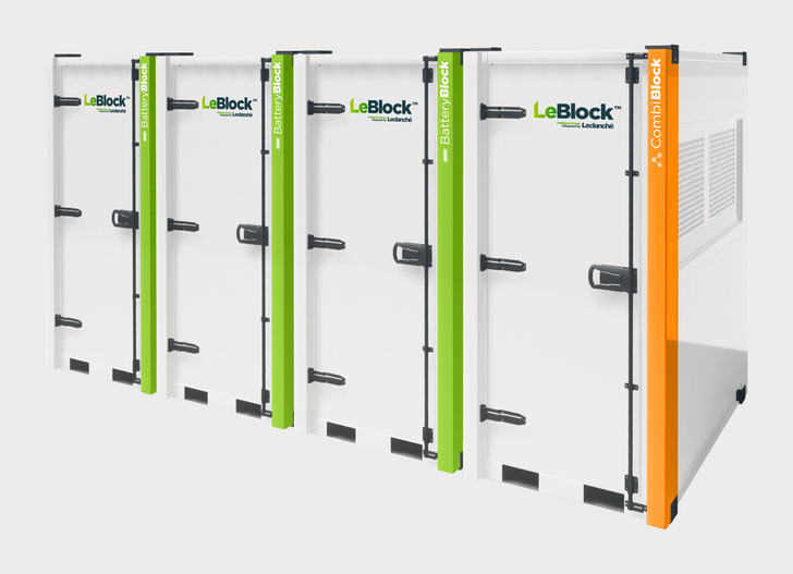 The storage unit comes with pre-installed and liquid-cooled battery racks of up to 745 kilowatt hours. - © Leclanché
