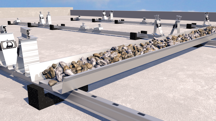 Using ballast trays is often a cost-effective ballast solution, because there tends to be already gravel on flat roofs.