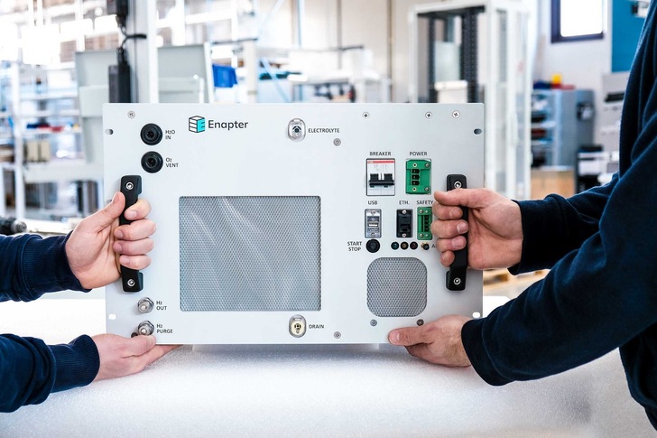 Enapter's electrolyser is currently still being produced in Pisa.